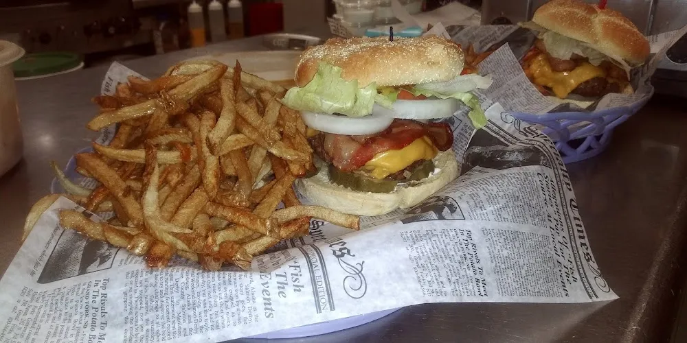 Bacon Cheeseburger and Fries